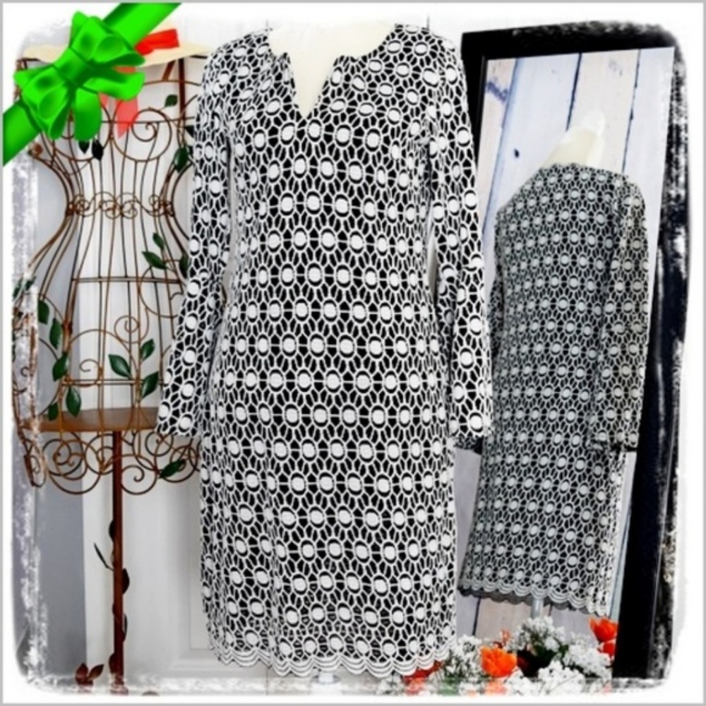 NWT Bell Sleeve Stretch Lace Dress Sz Med (F1) - Picture 3 of 7